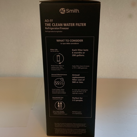 AO Smith AO-FF Advanced Single Stage Water Filter System refridgerator freezer - Picture 4 of 6